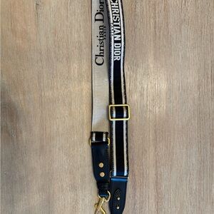 Dior Black and Cream Belt Bag Strap